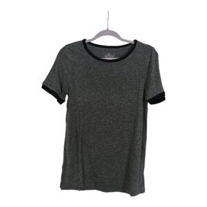 Cuddl Duds Women's Soft Short-Sleeve T-Shirt - Charcoal XS Heather Sleep Lounge